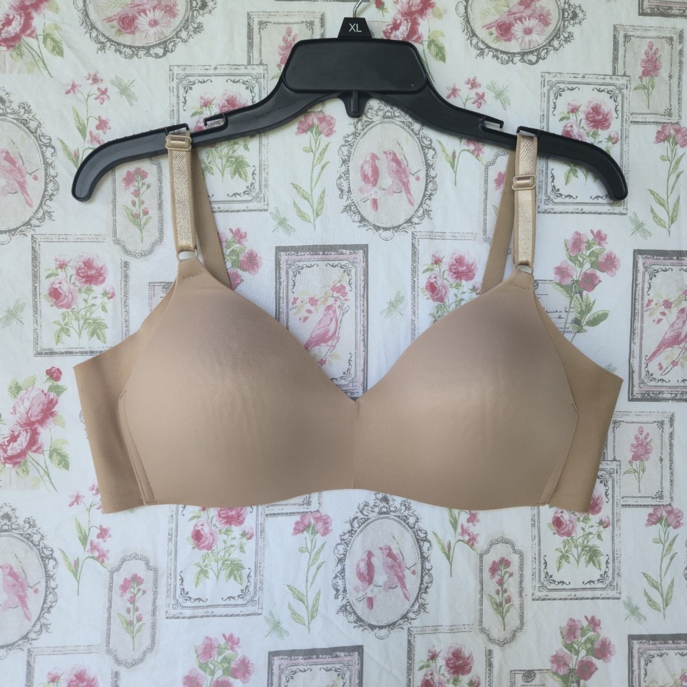 Warners No Side Effects Wirefree Bra Nude Beige Smooth T-Shirt Bra 38C 01056